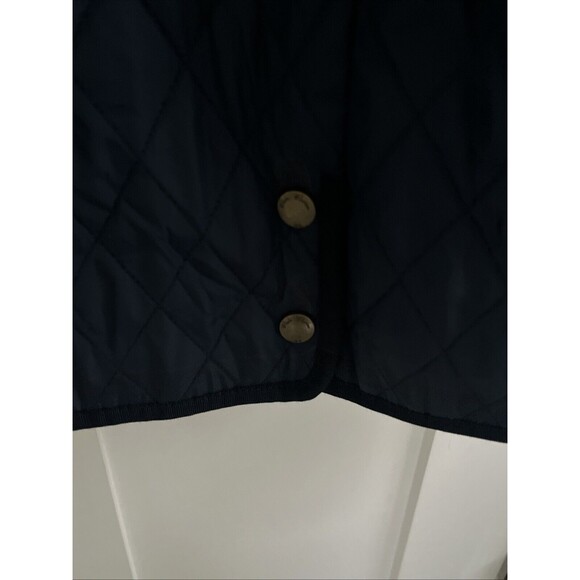 EUC Brooks Brothers Jacket Womens Quilted Navy Barn Coat Chore Plaid Sz 2 XS - Picture 8 of 11